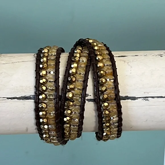 Lucky Brand | Jewelry | Lucky Brand Leather Beaded Wrap  display picture 2